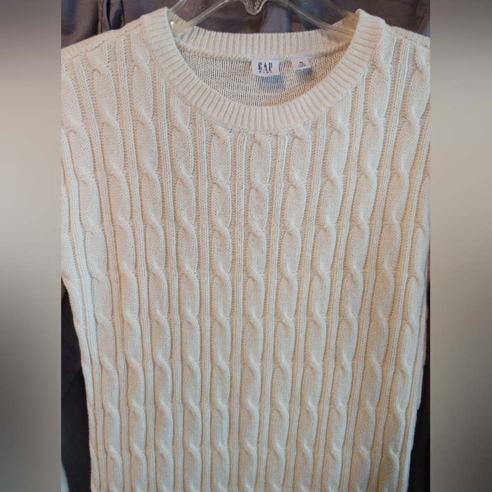 GAP Kids Sweater Dress / Tunic Off White Girls XL / Sz 12 - Picture 8 of 10